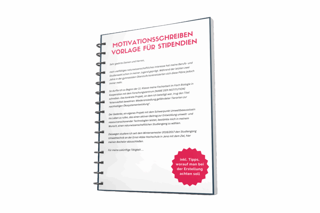 Motivationsschreiben Stipendium